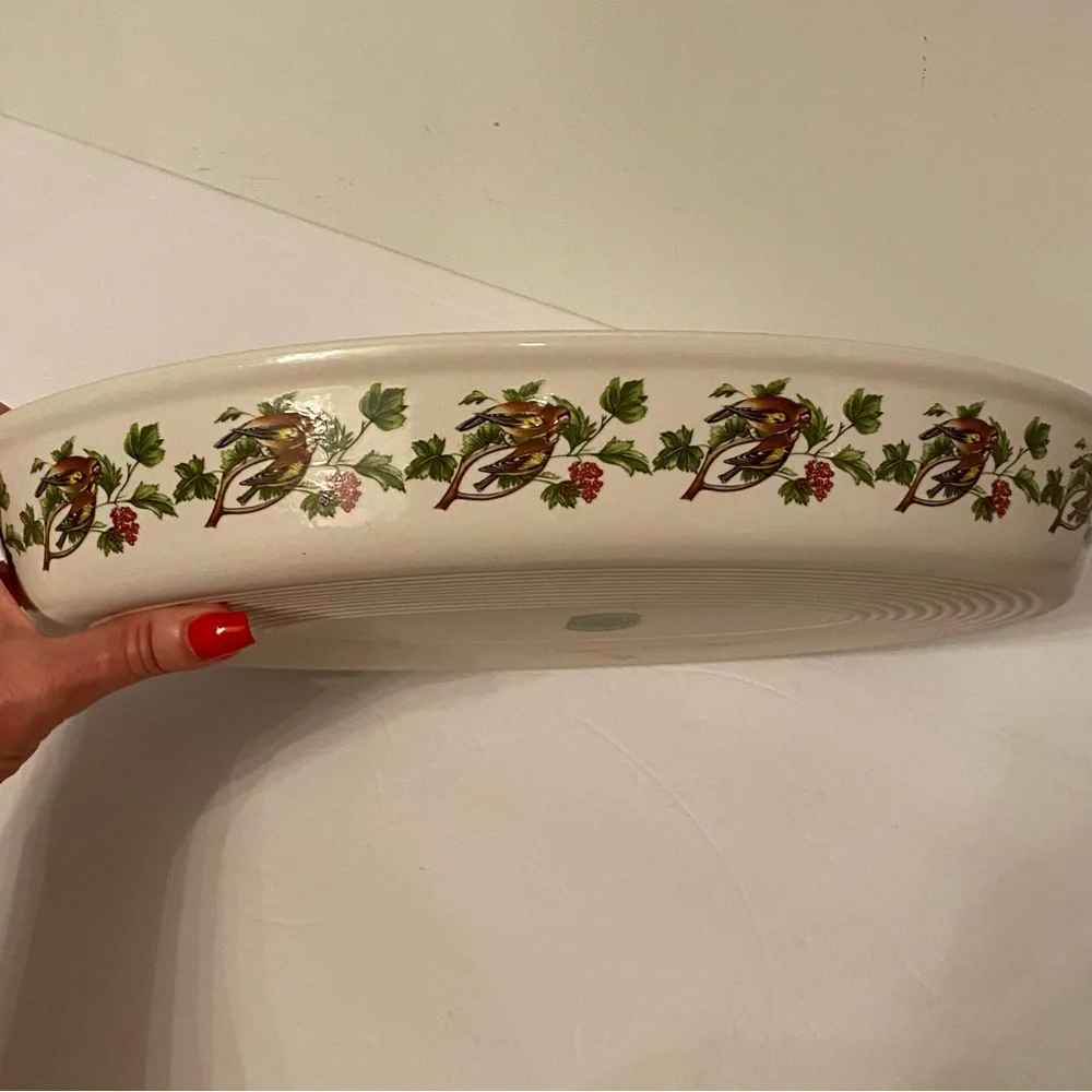PORTMEIRION CASSEROLE SERVEWARE BAKE DINING COMMON PHEASANT WHITE BROWN GREEN